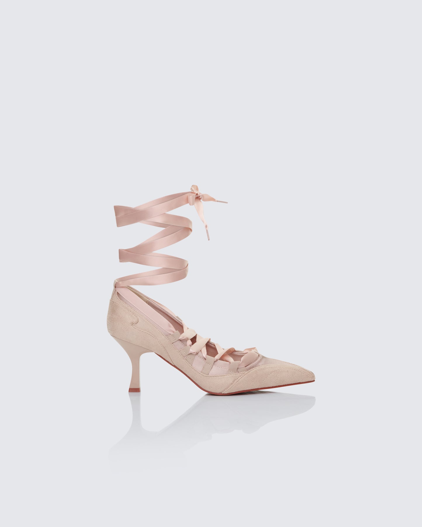 Dahlia Blush Lace up Ballet Pump