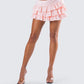 Dakoa Pink Ruffle Mini Skirt