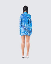 Dakota Abstract Print Mini Dress – FINESSE