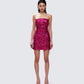 Darcie Pink Hand Beaded Sequin Mini Dress