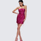 Darcie Pink Hand Beaded Sequin Mini Dress