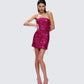 Darcie Pink Hand Beaded Sequin Mini Dress