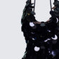 Deanah Black Disc Sequin Mini Dress