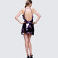 Deanah Purple Disc Sequin Mini Dress - back view
