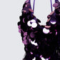 Deanah Purple Disc Sequin Mini Dress - close up detail