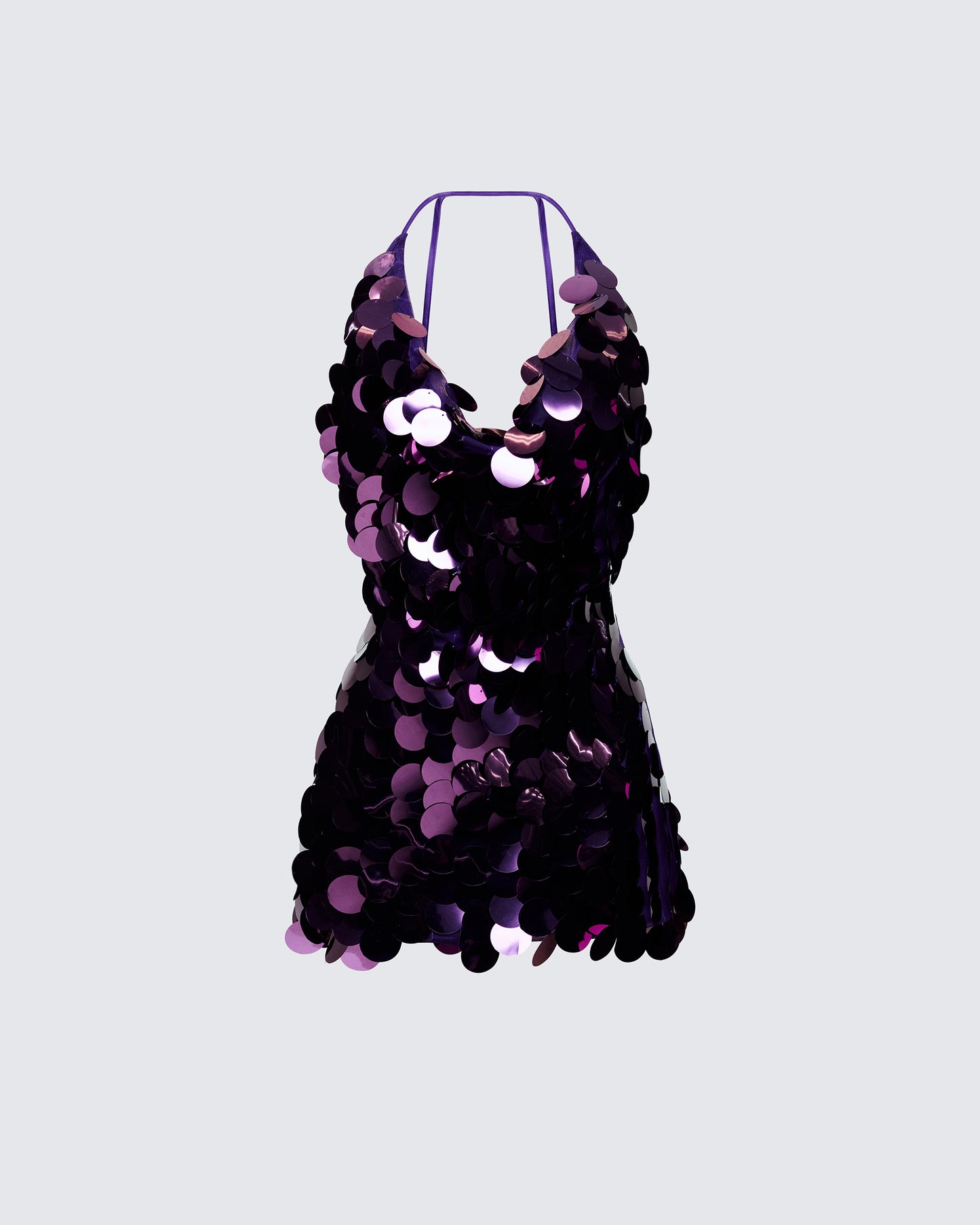 Deanah Purple Disc Sequin Mini Dress product front