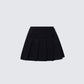 Deb Black Suiting Pleat Mini Skirt