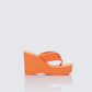 Deema Orange Superstacked Wedge Flip Flop - front view