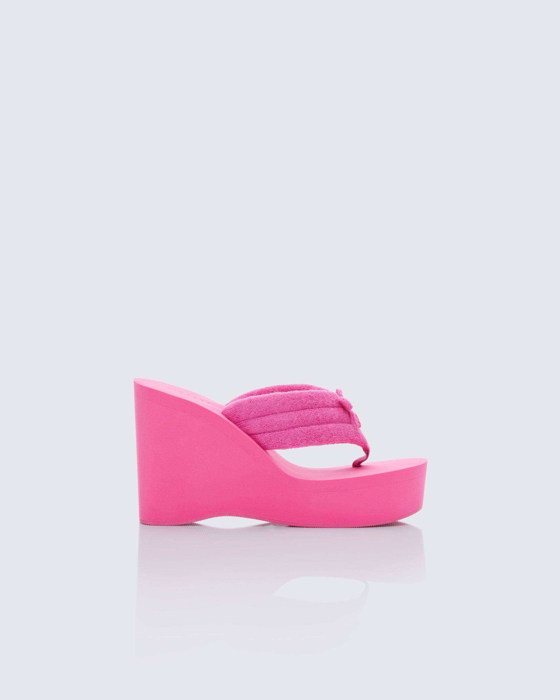 Women's pink wedge sandals – FINESSE