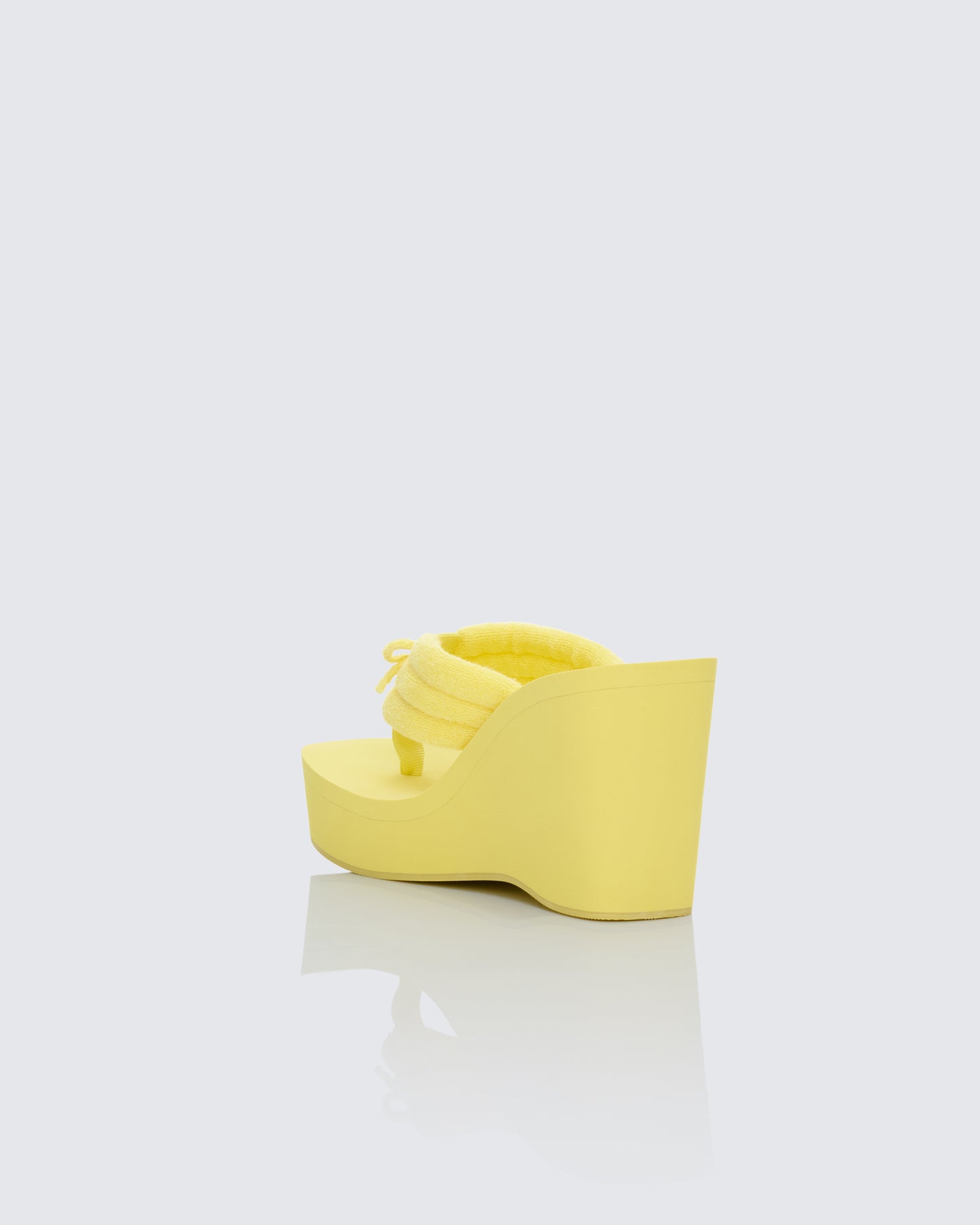 Deema Yellow Superstacked Wedge Flip Flop - back view