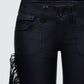 Delilah Black Denim Fringe Jeans