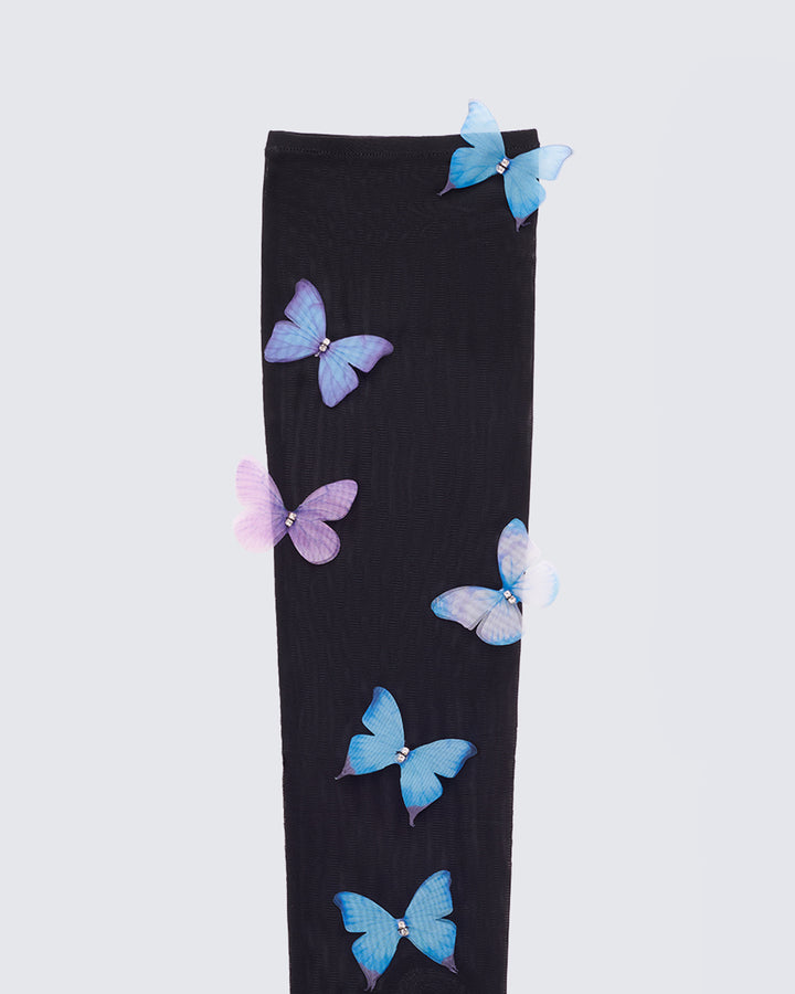 Delphi Black Mesh Butterfly Gloves