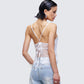 Delphina White Lace Mix Cami Top