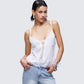 Delphina White Lace Mix Cami Top