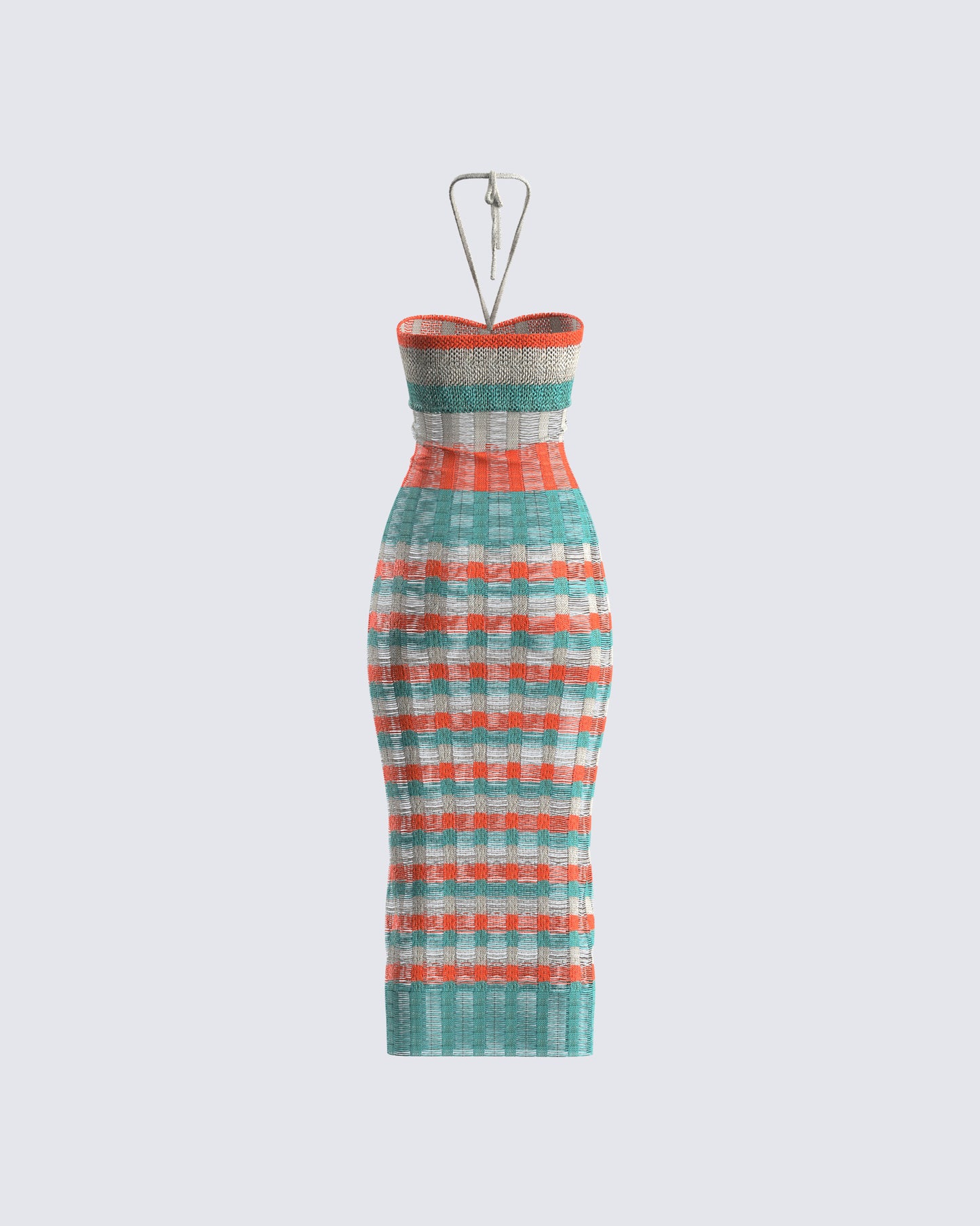 Derica Multi Open Knit Midi Dress