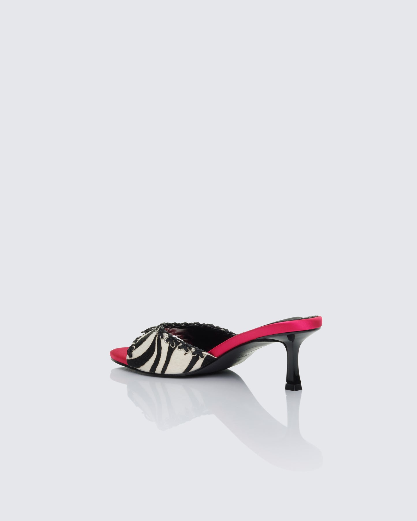 Desiree Zebra Pony Kitten Heel