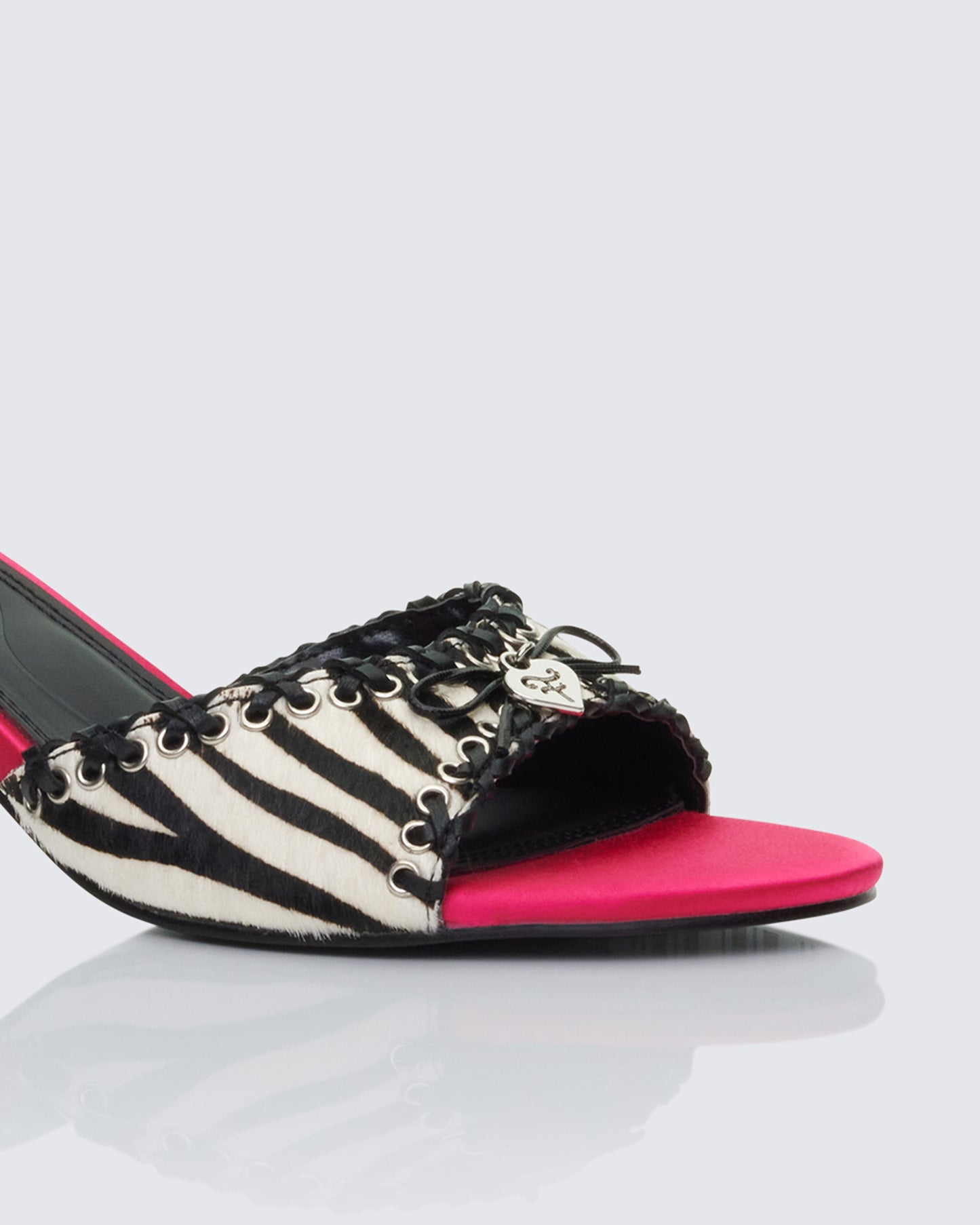 Desiree Zebra Pony Kitten Heel