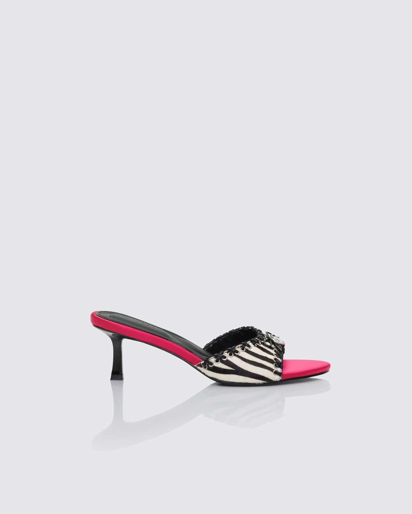 Desiree Zebra Pony Kitten Heel