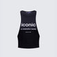 Dido Black Cutaway Graphic Tank