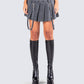 Dina Grey Denim Pleated Mini Skirt