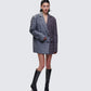 Dionne Grey Mixed Check Double Breasted Blazer