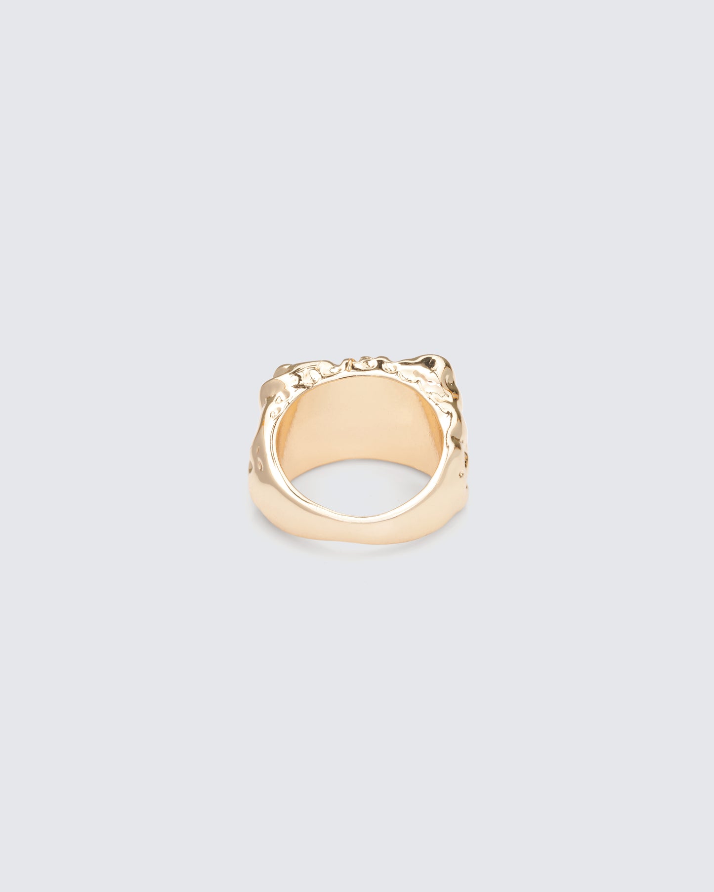 Disa Gold Molten Gem Ring