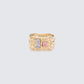 Disa Gold Molten Gem Ring