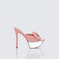 Disha Pink Corsage Pointed Platform Mules