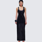 Donatella Black Sequin Maxi Dress