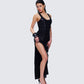 Donatella Black Sequin Maxi Dress