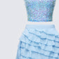 Women's blue matching set alternate angle – FINESSE