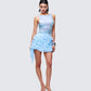 Women's blue matching set alternate angle – FINESSE