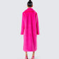 Dorinne Hot Pink Vegan Fur Coat