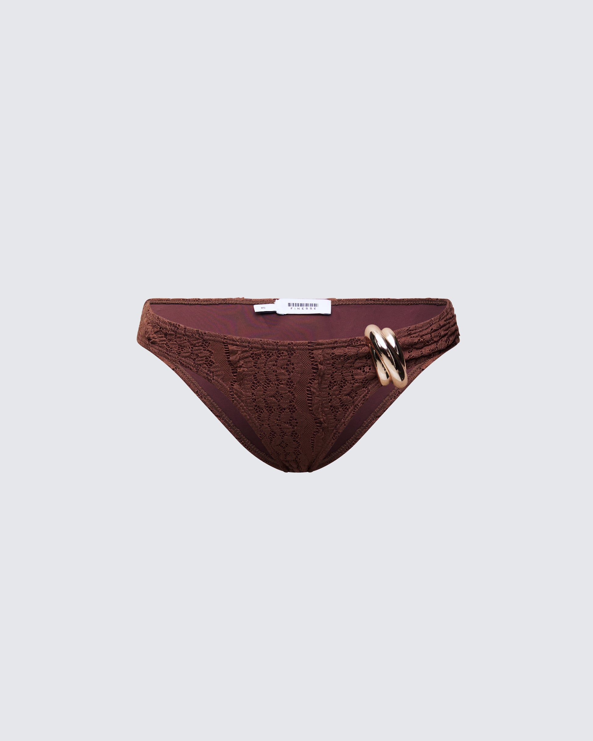 Dreya Brown Textured Bikini Bottom product front