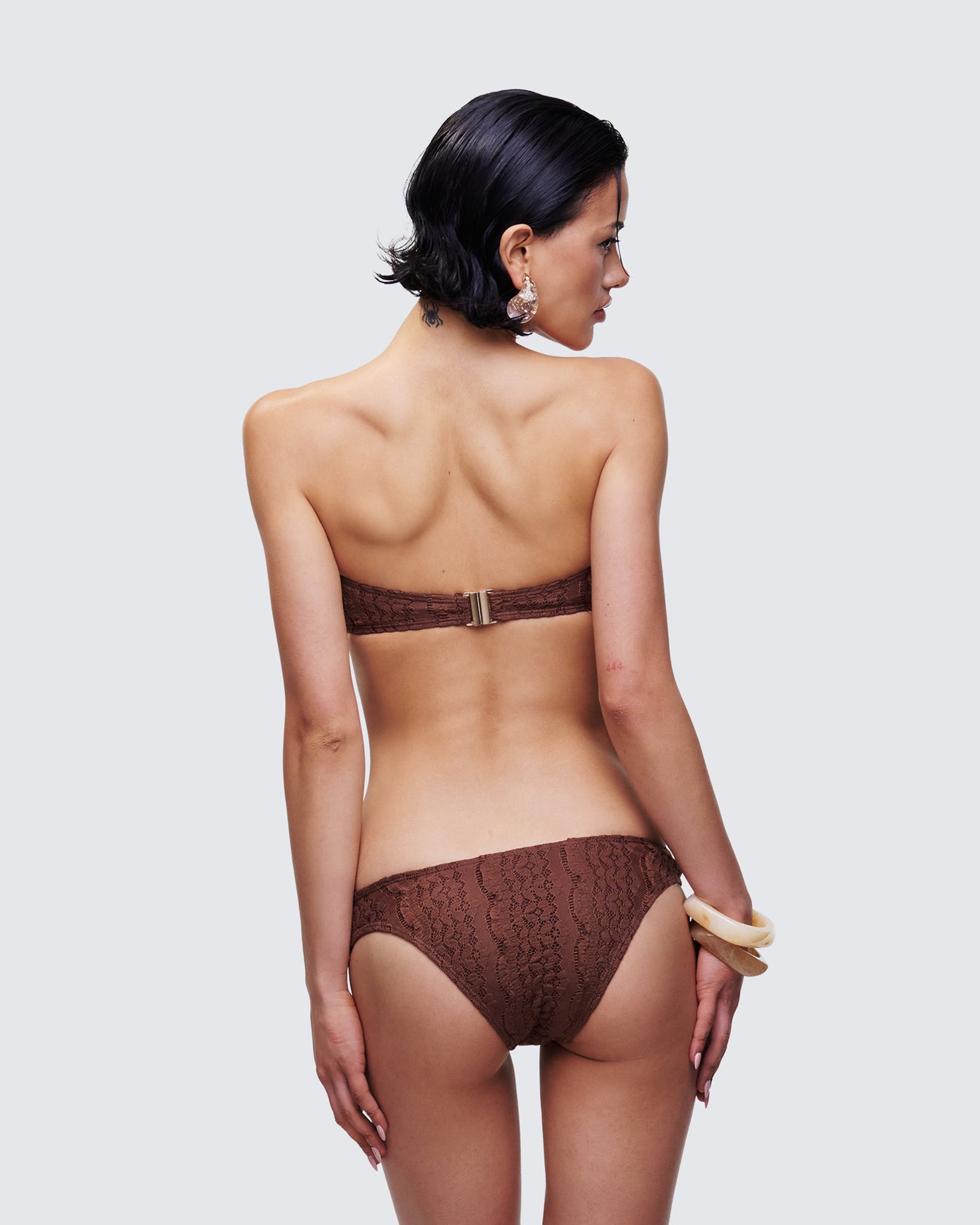 Dreya Brown Textured Bikini Top