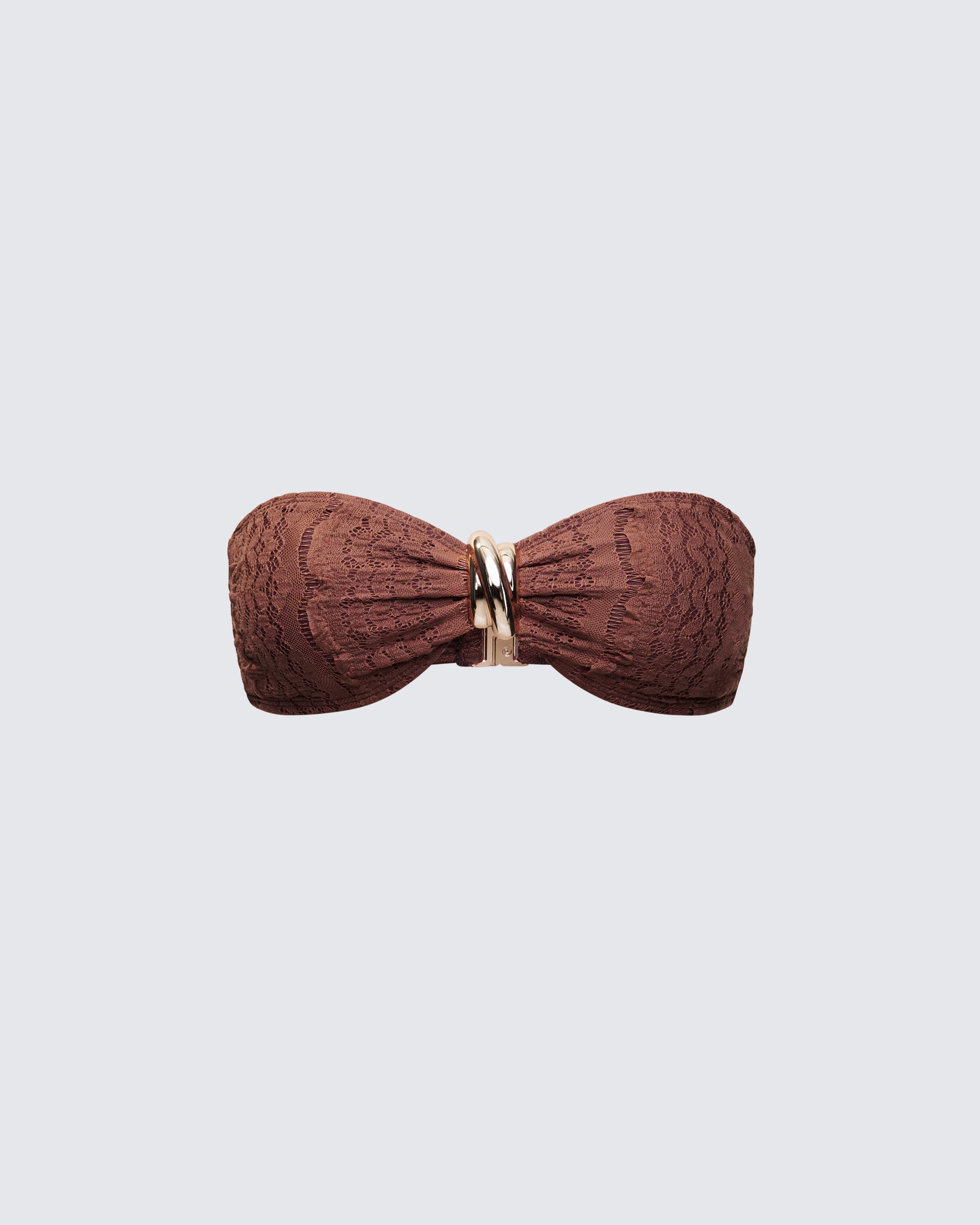 Dreya Brown Textured Bikini Top product front
