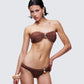 Dreya Brown Textured Bikini Top