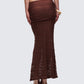 Dreya Brown Textured Maxi Skirt