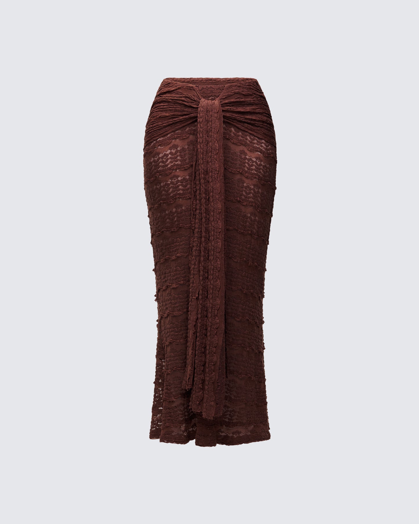 Dreya Brown Textured Maxi Skirt product front