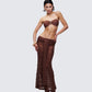 Dreya Brown Textured Maxi Skirt