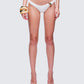 Dreya Cream Textured Bikini Bottom model front