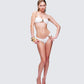 Dreya Cream Textured Bikini Bottom