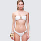 Dreya Cream Textured Bikini Top model front