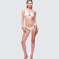 Dreya Cream Textured Bikini Top