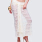 Dreya Cream Textured Maxi Skirt