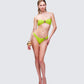 Dreya Green Textured Bikini Top