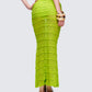 Dreya Green Textured Maxi Skirt