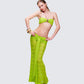 Dreya Green Textured Maxi Skirt