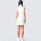 Lauren White Rib Mini Dress