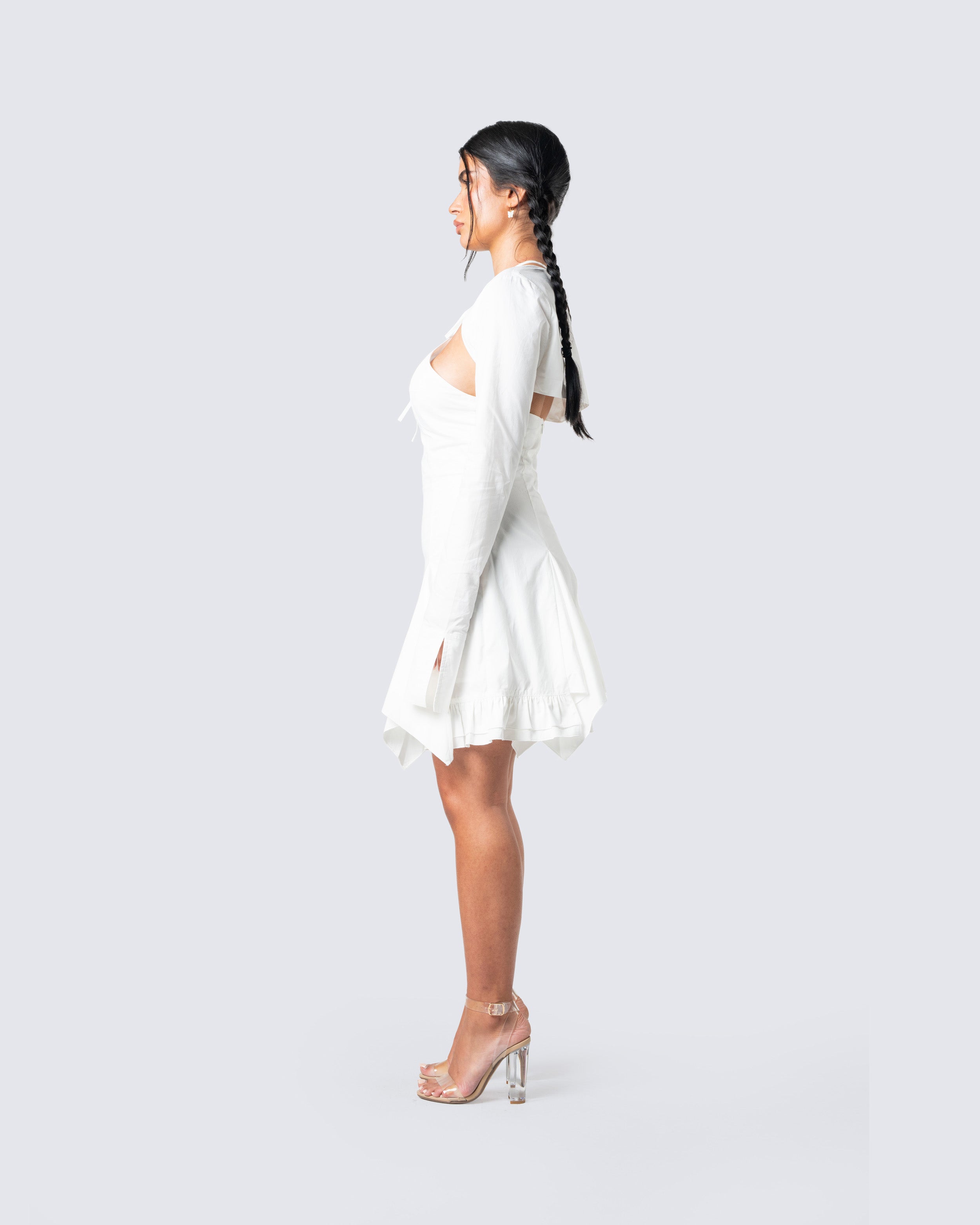 White shrug for outlet dress